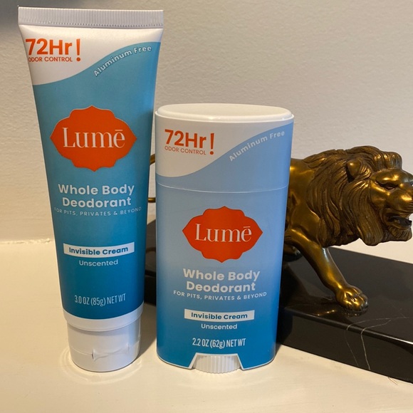 Lume Skincare Lume Unscented Whole Body Deodorant Set 2 Full Size
